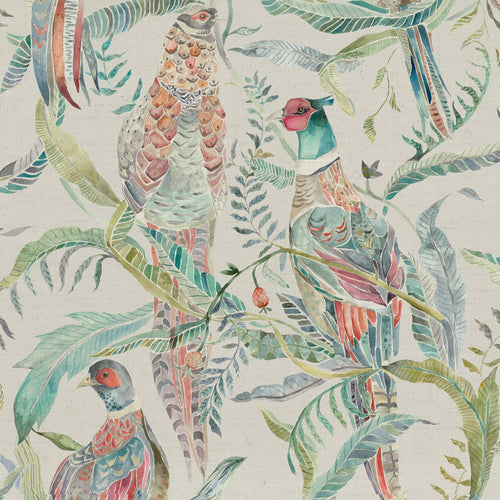 Animal Blue Fabric - Torrington Printed Cotton Fabric (By The Metre) Pomegranate Voyage Maison