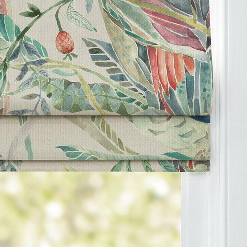Animal Blue M2M - Torrington Printed Cotton Made to Measure Roman Blinds Pomegranate Voyage Maison