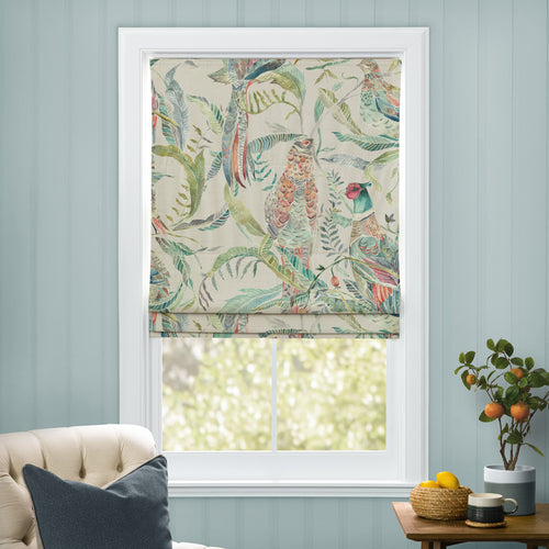 Animal Blue M2M - Torrington Printed Cotton Made to Measure Roman Blinds Pomegranate Voyage Maison