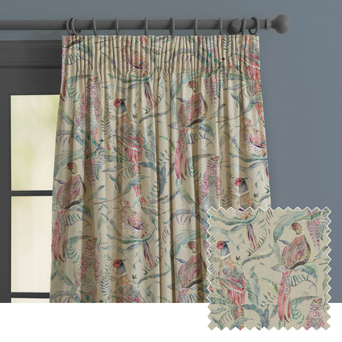 Animal Blue M2M - Torrington Printed Made to Measure Curtains Loganberry Voyage Maison