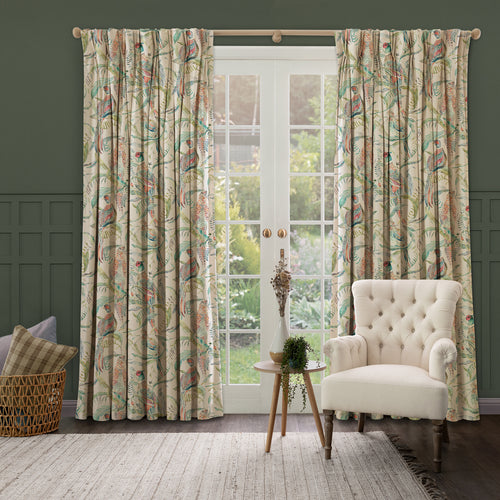 Animal Blue M2M - Torrington Velvet Printed Made to Measure Curtains Pomegranate Voyage Maison