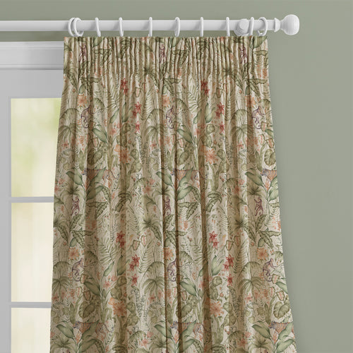 Jungle Green M2M - Tropical Utopia Printed Cotton Made to Measure Curtains Green Voyage Maison