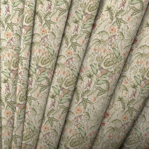 Jungle Green M2M - Tropical Utopia Printed Cotton Made to Measure Curtains Green Voyage Maison