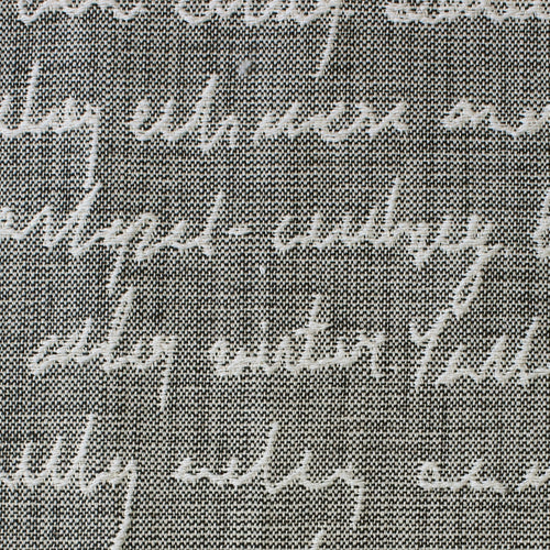  Grey Fabric - Typographera Woven Jacquard Fabric (By The Metre) Charcoal Voyage Maison