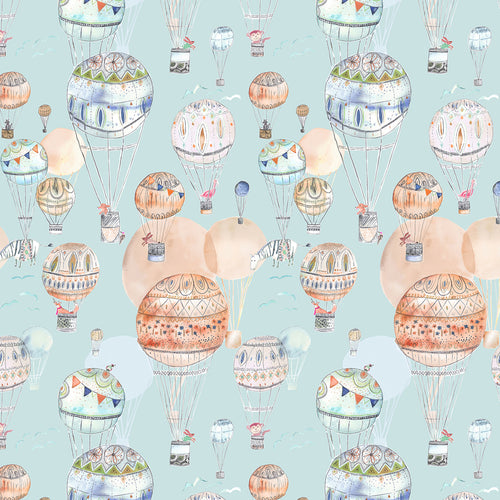 Voyage Maison Upandaway Printed Cotton Fabric Remnant in Cloud