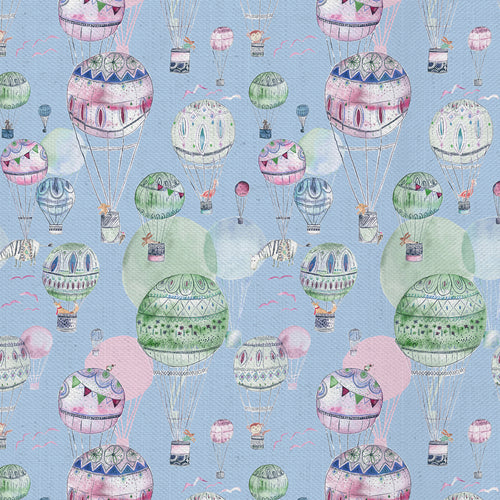 Abstract Blue Fabric - Upandaway Printed Cotton Fabric (By The Metre) Sky Voyage Maison