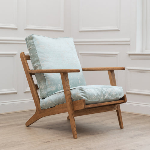 Voyage Maison Wood Frame Cushioned Clearance Chair in Duck Egg