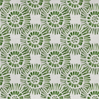 Samples - Vali Printed Cotton Fabric Sample Swatch Sage Voyage Maison
