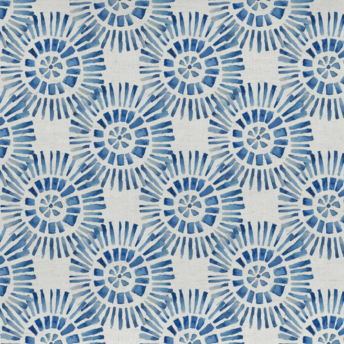 Abstract Blue M2M - Vali Printed Cotton Made to Measure Curtains Denim Voyage Maison