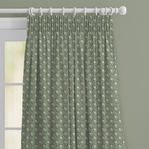 Abstract Green M2M - Vali Printed Cotton Made to Measure Curtains Sage Voyage Maison
