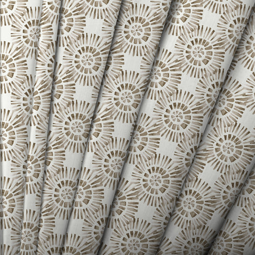 Abstract Beige M2M - Vali Printed Cotton Made to Measure Curtains Stone Voyage Maison