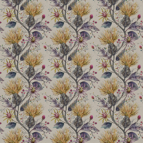 Floral Gold Fabric - Varys Printed Cotton Fabric (By The Metre) Gold Voyage Maison