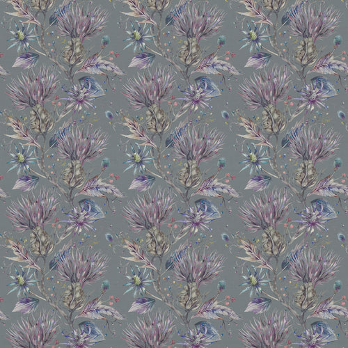 Floral Purple Fabric - Varys Printed Cotton Fabric (By The Metre) Kyanite Voyage Maison