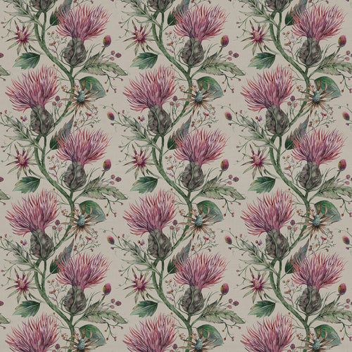 Floral Pink Fabric - Varys Printed Cotton Fabric (By The Metre) Onyx Voyage Maison