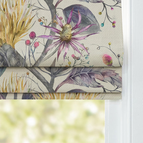 Floral Gold M2M - Varys Printed Cotton Made to Measure Roman Blinds Gold Voyage Maison