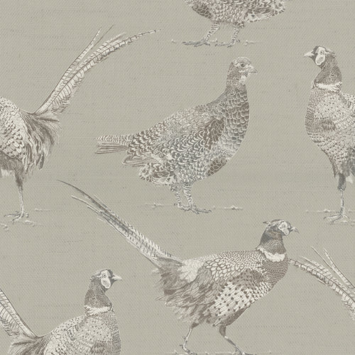Animal Grey Fabric - Venatu Printed Cotton Fabric (By The Metre) Antique Voyage Maison