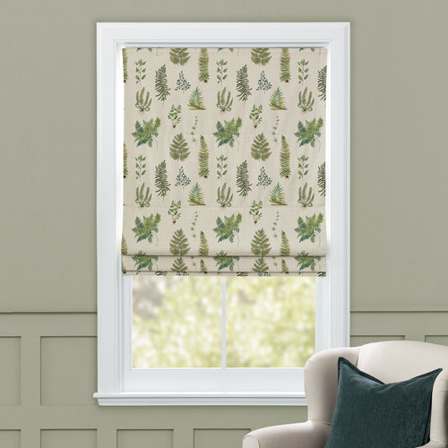Floral Green M2M - Verbena Printed Cotton Made to Measure Roman Blinds Linen Voyage Maison