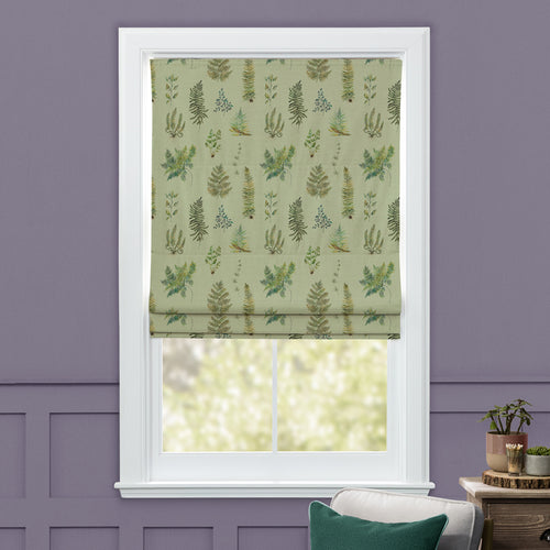 Floral Green M2M - Verbena Printed Cotton Made to Measure Roman Blinds Sage Voyage Maison