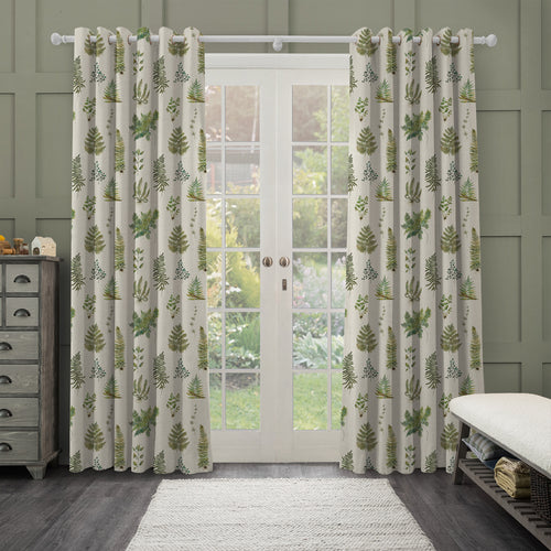 Floral Green M2M - Verbena Printed Cotton Made to Measure Curtains Linen Voyage Maison
