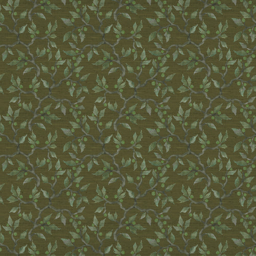 Floral Green Fabric - Vesper Printed Fabric (By The Metre) Olive Voyage Maison