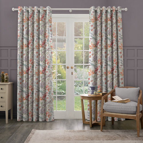 Floral Orange M2M - Volatus Printed Made to Measure Curtains Cinnamon Voyage Maison