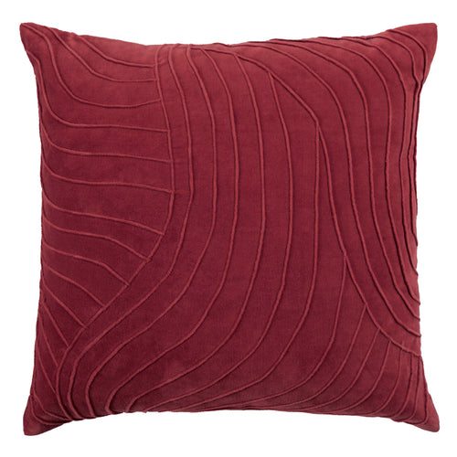 Additions Waterfall Embroidered Feather Cushion in Pomegranate