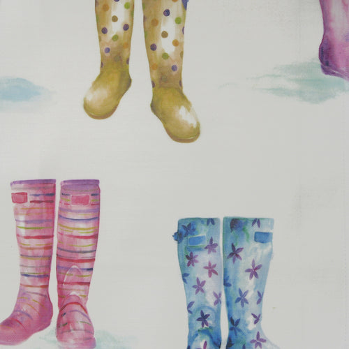  Multi Wallpaper - Welly Boots  1.4m Wide Width Wallpaper (By The Metre) Cream Voyage Maison
