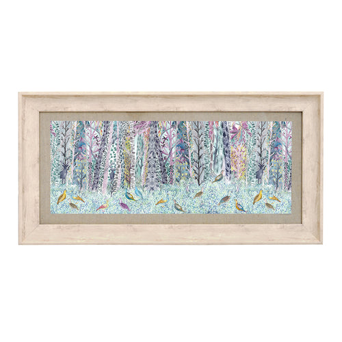 Floral Purple Wall Art - Whimsical Tale  Framed Print Birch/Twilight Voyage Maison