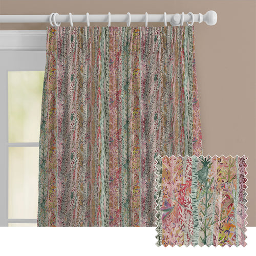 Woodland Pink M2M - Whimsical Tale Printed Cotton Made to Measure Curtains Blush Voyage Maison