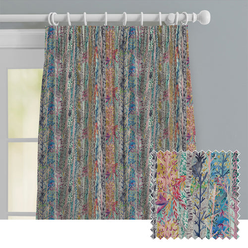 Woodland Multi M2M - Whimsical Tale Printed Cotton Made to Measure Curtains Dawn Voyage Maison