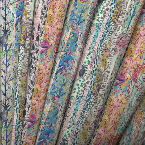Woodland Multi M2M - Whimsical Tale Printed Cotton Made to Measure Curtains Dawn Voyage Maison