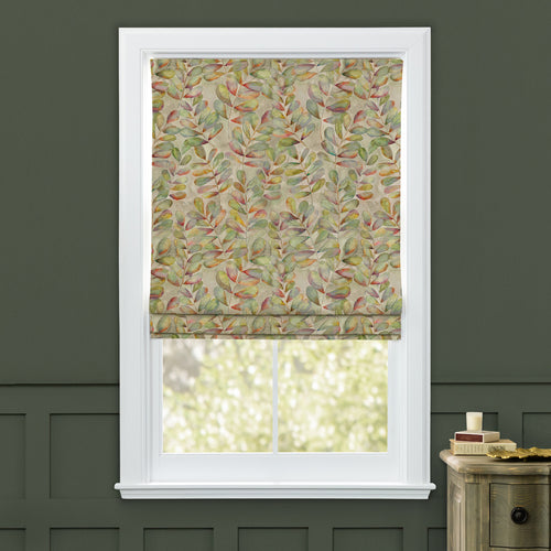 Floral Green M2M - Willowsmere Printed Cotton Made to Measure Roman Blinds Coral Voyage Maison