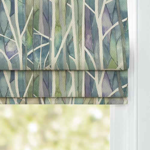 Floral Blue M2M - Woodbury Printed Cotton Made to Measure Roman Blinds Skylark Voyage Maison