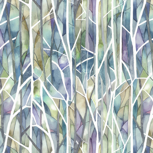 Floral Blue M2M - Woodbury Printed Cotton Made to Measure Roman Blinds Skylark Voyage Maison