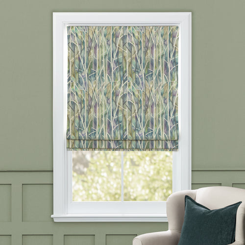 Floral Blue M2M - Woodbury Printed Cotton Made to Measure Roman Blinds Skylark Voyage Maison