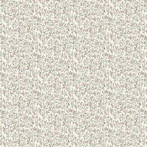 Floral Green Fabric - Yamuna Printed Cotton Fabric (By The Metre) Blush Voyage Maison