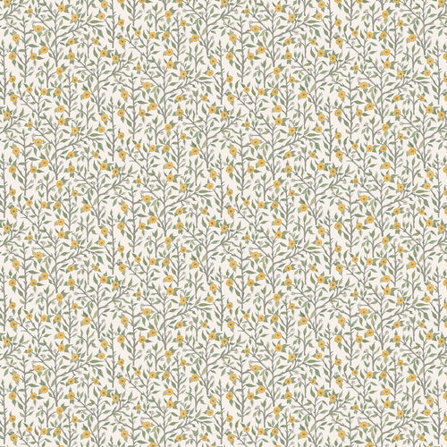 Floral Yellow Fabric - Yamuna Printed Cotton Fabric (By The Metre) Marigold Voyage Maison