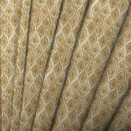 Geometric Orange M2M - Zephyr Printed Cotton Made to Measure Curtains Sunset Voyage Maison