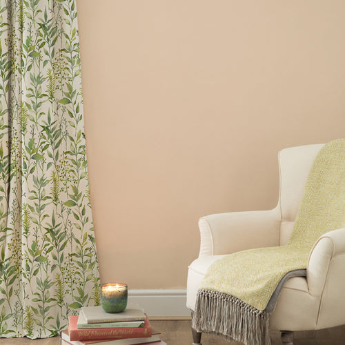 Floral Green Fabric - Aberduna Printed Cotton Fabric (By The Metre) Linen Voyage Maison