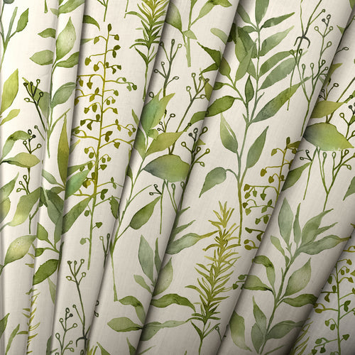 Floral Green M2M - Aberduna Printed Cotton Made to Measure Curtains Linen Voyage Maison