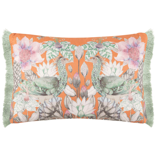 Voyage Maison Acanthis Printed Feather Cushion in Rust