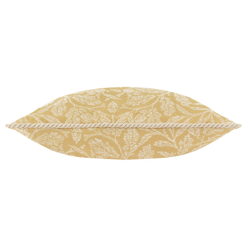 Floral Yellow Cushions - Acorn Tonal Jacquard Feather Rich Filled Cushion Gold Morris & Co
