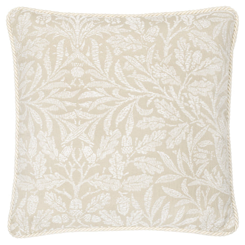 Floral Grey Cushions - Acorn Tonal Jacquard Feather Rich Filled Cushion Linen Morris & Co