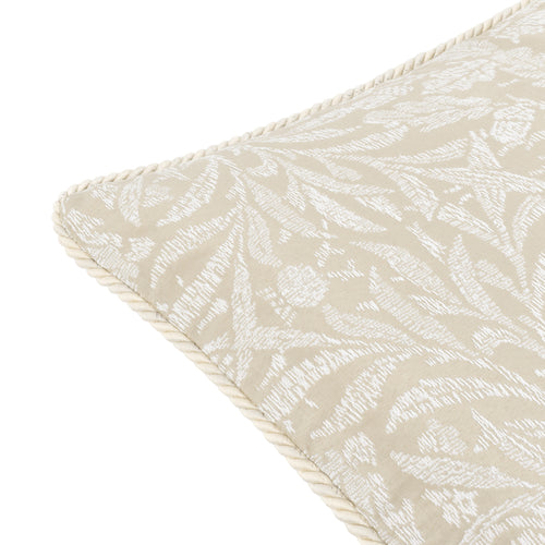 Floral Grey Cushions - Acorn Tonal Jacquard Feather Rich Filled Cushion Linen Morris & Co