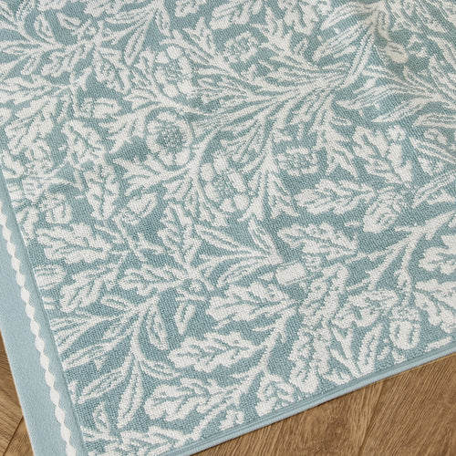 Floral Blue Bathroom - Acorn 100% Cotton Bath Mat Mineral Blue Morris & Co