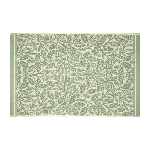 Floral Green Bathroom - Acorn 100% Cotton Bath Mat Sage Green Morris & Co