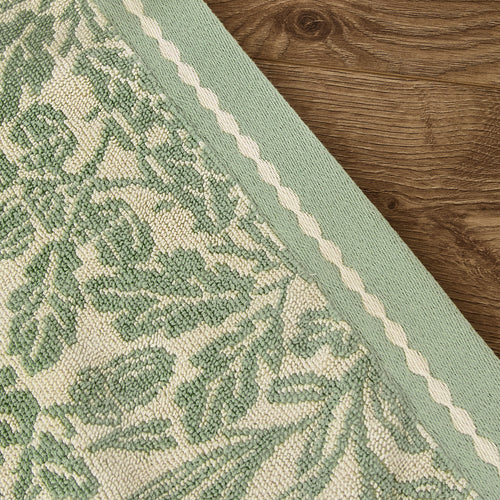 Floral Green Bathroom - Acorn 100% Cotton Bath Mat Sage Green Morris & Co
