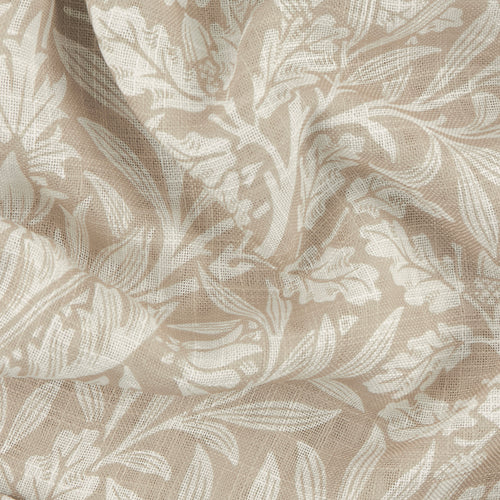 Damask Multi Curtains - Acorn Sheer Curtain Panel Linen Morris & Co