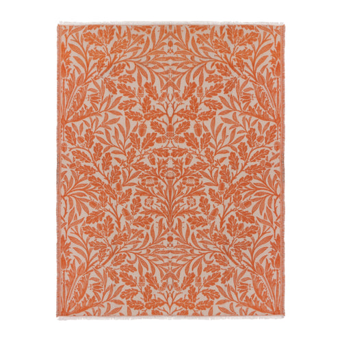 Floral Orange Throws - Acorn Tonal Jacquard Throw Brick Morris & Co