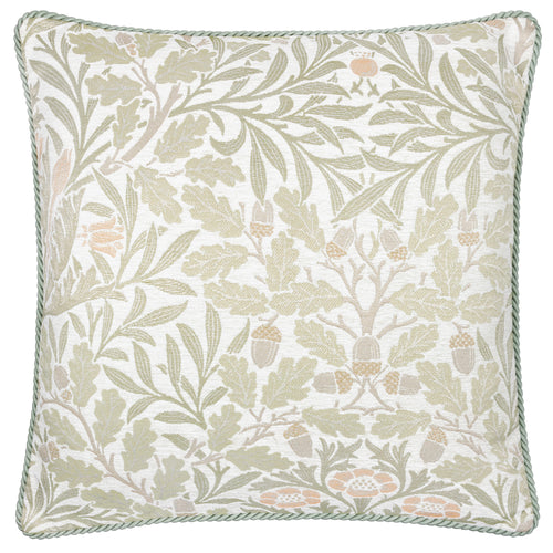 Floral Beige Cushions - Acorn Multi Jacquard Feather Rich Filled Cushion Stone/Sage Morris & Co